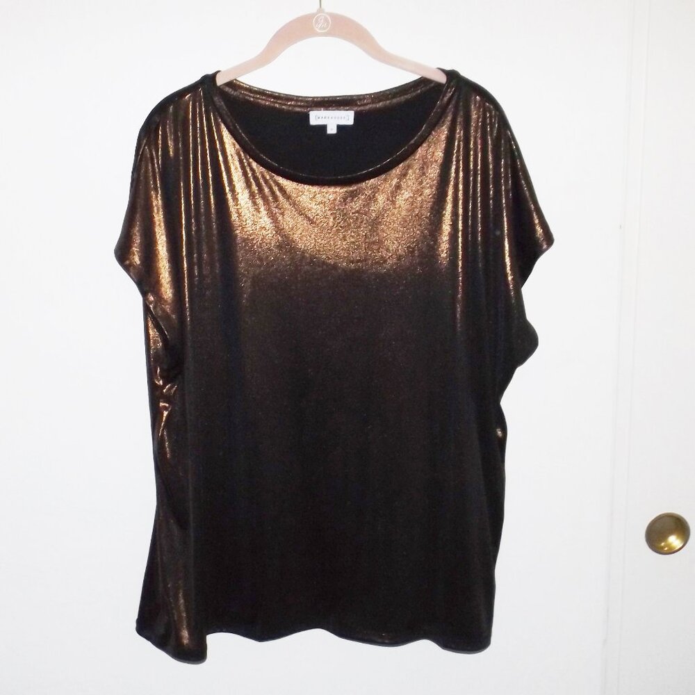 Wearhouse chocolate brown top, new without tag Size 16 (#EV1635)